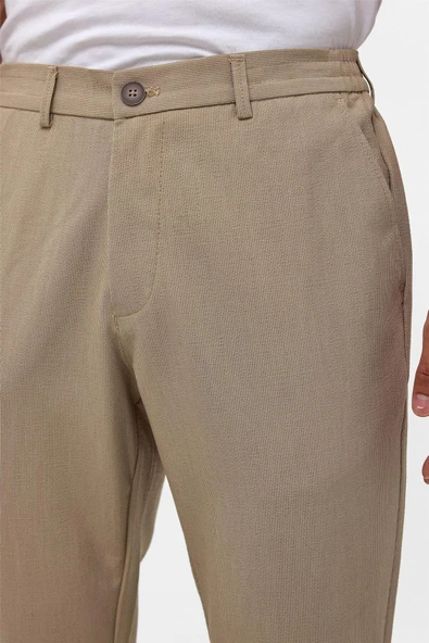 Lacivert Slim Düz Jogger Pantolon - Resim 7