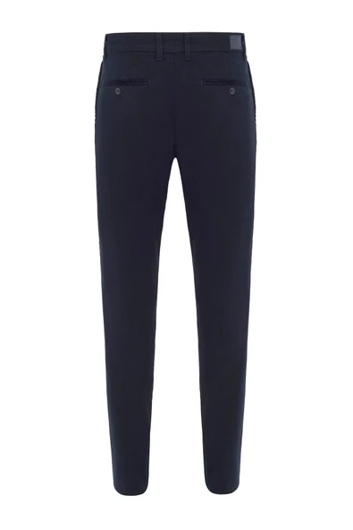 Lacivert Regular Armürlü Pantolon - Resim 8