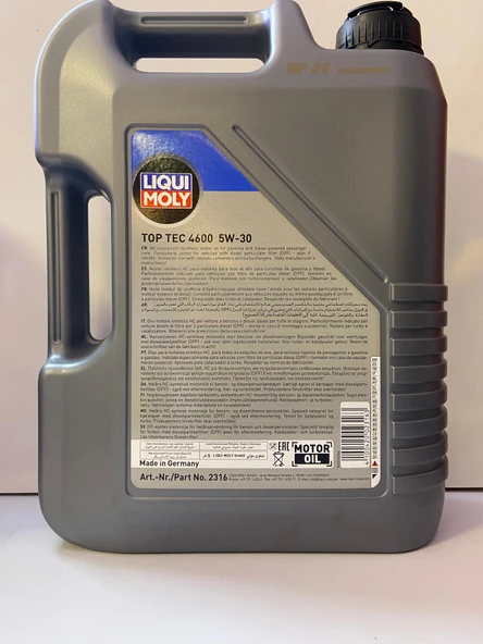 LIQUI MOLY TOP TEC 4600 DEXOS 2 5W30 5LT - Resim 2