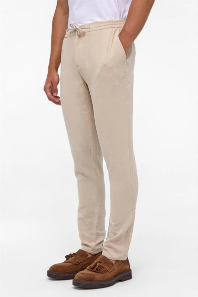 Siyah Slim Düz Jogger Pantolon - Resim 5