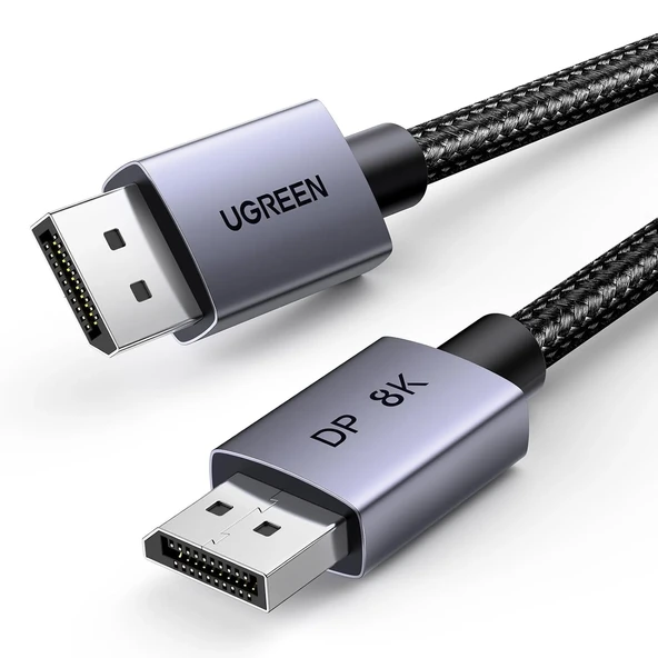 UGREEN 25903 DP120 Ultra HD 8K Çözünürlük DisplayPort to DisplayPort 1.4 Örgülü Kablo 1 Metre ürün görseli 1