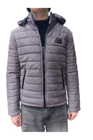 BLUESMODA SÜET SLİM RAY DEKOR SPOR MONT ürün görseli 1