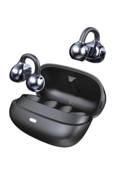 Bluetooth Kablosuz Kulaklık Clip-On Kulak Askılı Siyah ürün görseli 1