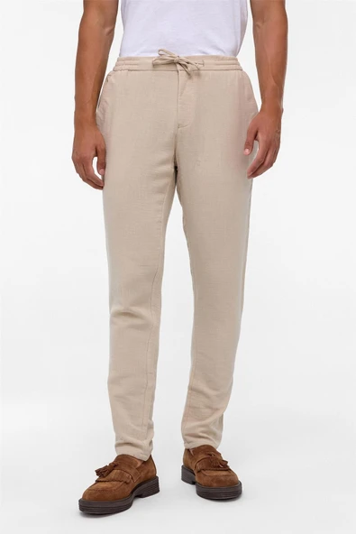 Siyah Slim Düz Jogger Pantolon - Resim 3