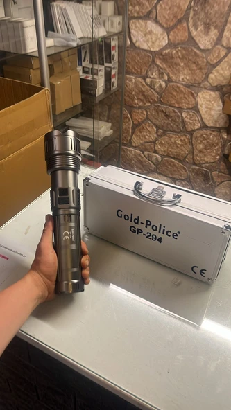Gold Police GP 294 Büyük Boy 30.000 Lümen Modlu Efektli Kamp Feneri Balıkçı Feneri ürün görseli 1