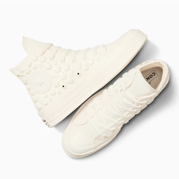Converse Chuck 70 3D Charms Unisex Krem Sneaker - Resim 4