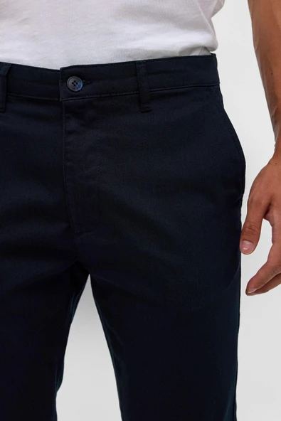 Siyah Slim Fit Armürlü Pantolon - Resim 8