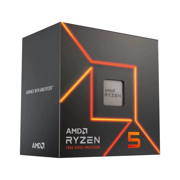 AMD RYZEN 5 7600 38MB 6çekirdekli O/B UHD AM5 65w Kutulu+Fanlı ürün görseli 1