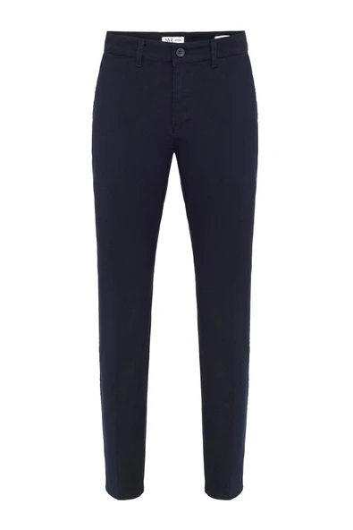 Lacivert Regular Armürlü Pantolon - Resim 2