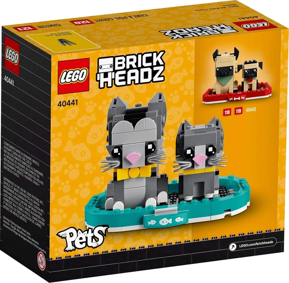 LEGO 40441 Brickheadz Shorthair Cats ürün görseli 1