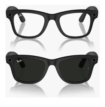 Ray-Ban Meta Wayfarer Gen 2 RW4012 601/1M - 50 Beden Parlak Siyah-Şeffaf Yeşil Akıllı Gözlük ürün görseli 1
