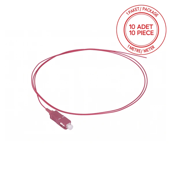 Alfafonet SC/PC Multimode Tight Buffer OM4 1 Metre Fiber Optik Pigtail 1 Paket - 10 Adet ürün görseli 1