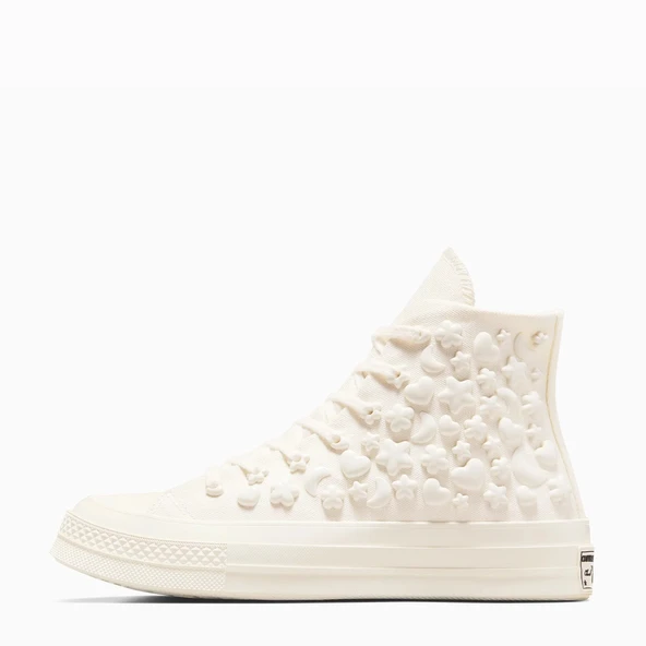 Converse Chuck 70 3D Charms Unisex Krem Sneaker - Resim 3