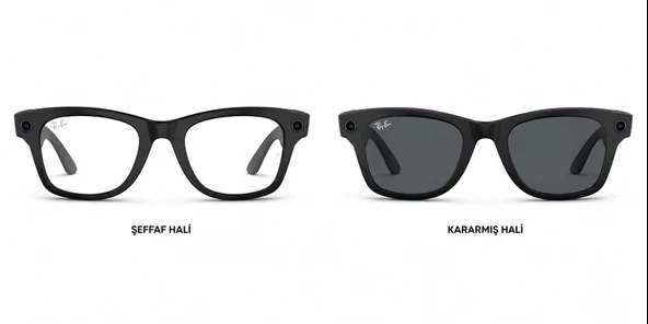 Ray-Ban Meta Wayfarer Gen 2 RW4012 601S1Z 53 Beden Mat Siyah-Şeffaf Gri Akıllı Gözlük ürün görseli 1