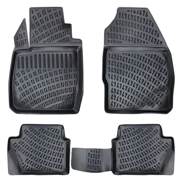 Rizline Ford Fusion 2002 - 2012 3D Havuzlu Paspas Siyah ürün görseli 1