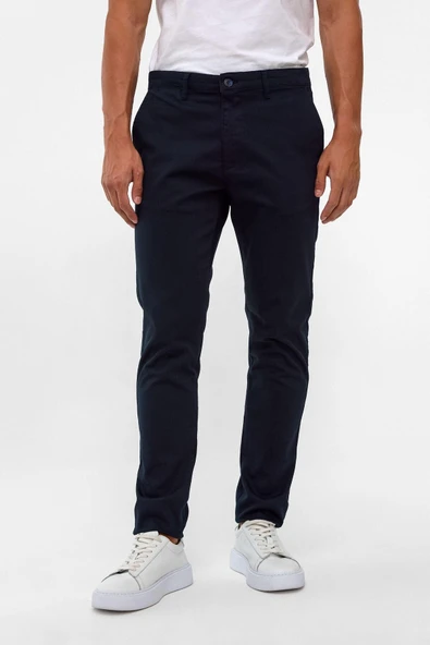 Siyah Slim Fit Armürlü Pantolon - Resim 4