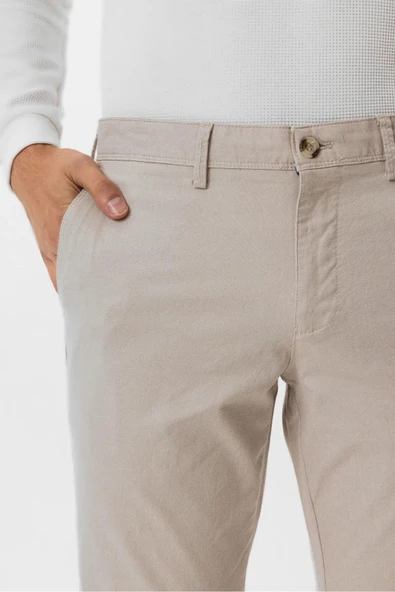 REGULAR (RAHAT) KALIP NORMAL BEL NORMAL PAÇA PAMUKLU KETEN PANTOLON - Resim 7