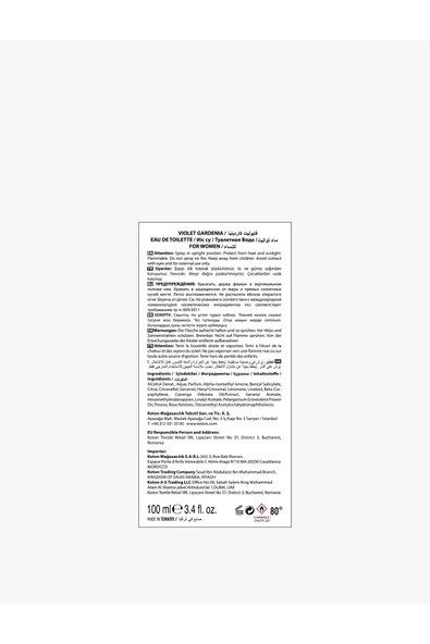 Parfüm Violet Gardenia 100 ML - Resim 3