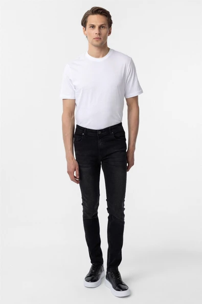 Siyah Süper Slim Fit Düz Pantolon ürün görseli 1