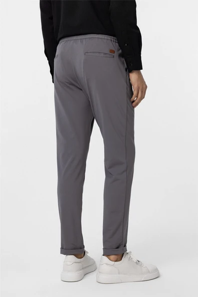 Antrasit Slim Fit Düz Jogger Pantolon - Resim 6