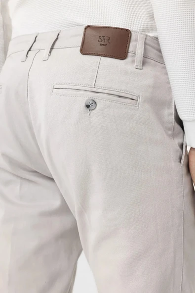 REGULAR (RAHAT) KALIP NORMAL BEL NORMAL PAÇA PAMUKLU KETEN PANTOLON - Resim 3
