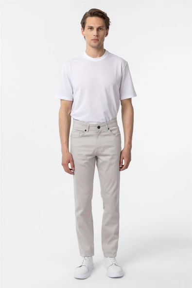 Siyah Slim Fit 5 Cep Kalıp Armürlü Kanvas Pantolon ürün görseli 1