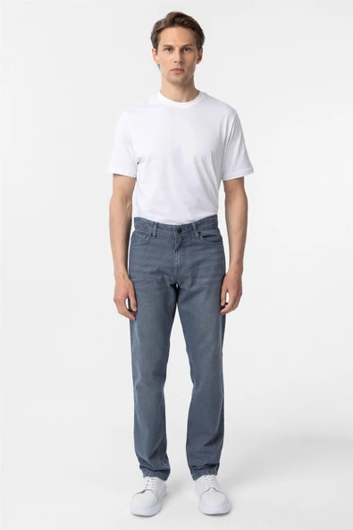 Gri Regular Denim Pantolon ürün görseli 1