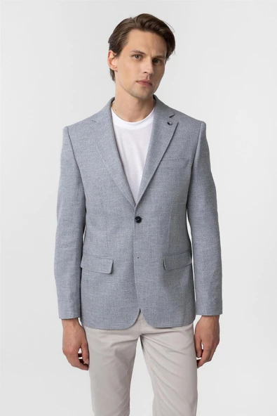 Mavi Slim Fit Düz Mono Yaka 6 Drop Ceket ürün görseli 1