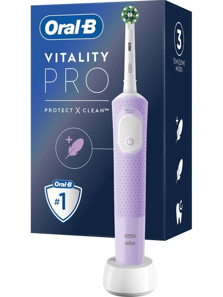 Oral-B Vitality Pro D103 Cross Action Lila Şarjlı Diş Fırçası ürün görseli 1