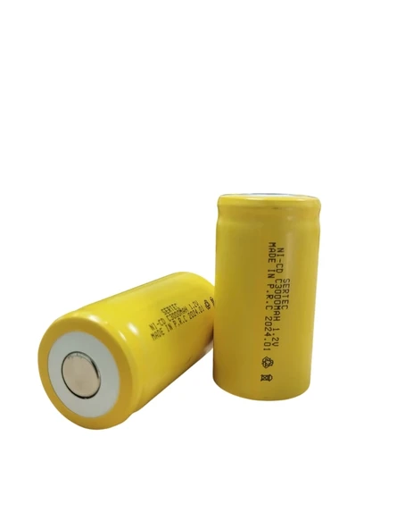 Sertec - 1.2v 3000 Mah - C Orta Boy - Ni-cd Şarjlı Pil - (başsız / Flat Head) ürün görseli 1