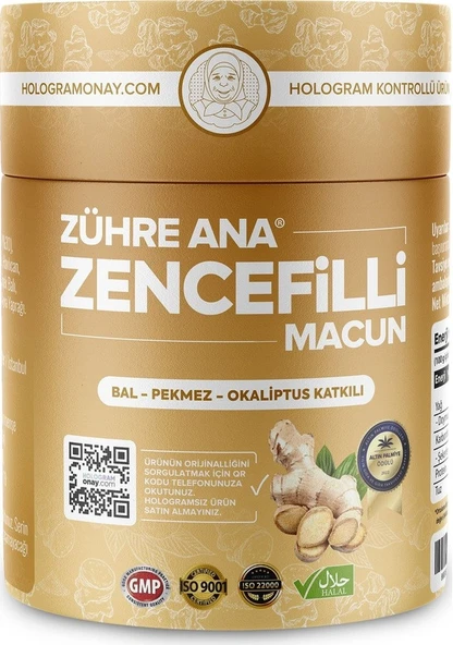 Zühre Ana Bal Pekmez Okaliptus Katkılı Zencefilli Macun 240 gr ürün görseli 1