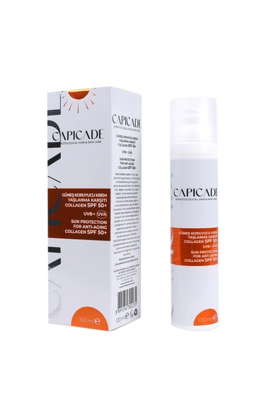 Capicade Güneş Koruyucu Krem Yaşlanma Karşıtı Collagen SPF50+ 100 ml ürün görseli 1