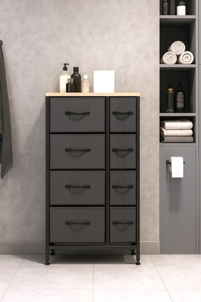 miyuhome 8 Çekmeceli Banyo Düzenleyici Deri Çekmeceli Banyo Organizer Wc Düzenleyici Banyo Rafı ürün görseli 1
