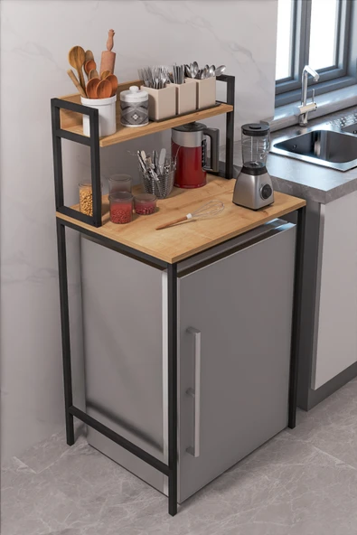 miyuhome Mini Buzdolabı Üstü Düzenleyici Fırın Üstü Raf Buzdolabı Organizer Raflı Çamaşır Makinası Organizer ürün görseli 1