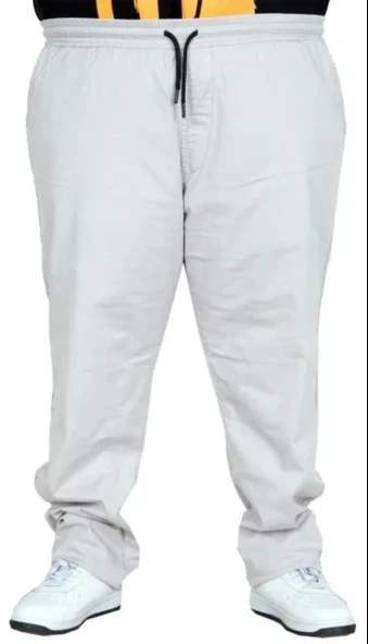 Büyük Beden Erkek Keten Jogger Pantolon Milano 21913 TAŞ RENGİ ürün görseli 1