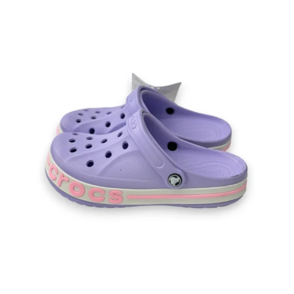 CROCS BAYABAND CLOG LİLA PEMBE YAZILI ürün görseli 1