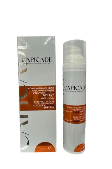 Capicade Güneş Koruyucu Krem Collagen Tinted SPF50+ 100 ml ürün görseli 1