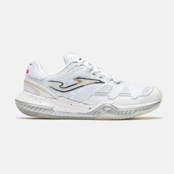 Joma TPOILS2602AC Point Lady 26 Toprak & Sert Kort Kadın Tenis Ayakkabısı - Beyaz/Altın ürün görseli 1