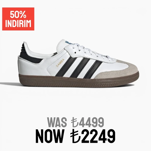 PTTAVM: adidas Samba OG Unisex Beyaz Sneaker