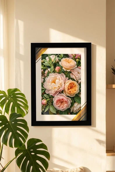 Porsima 4412 Siyah Modern Dekoratif Cam Fotoğraf Çerçevesi Masa Duvar Fotoğraf Çerçevesi 21x29,7cm ürün görseli 1