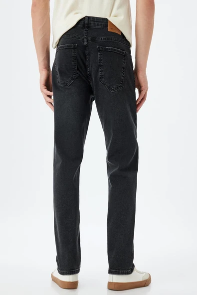 Siyah Erkek Jeans 5WAM40121ID - Resim 4