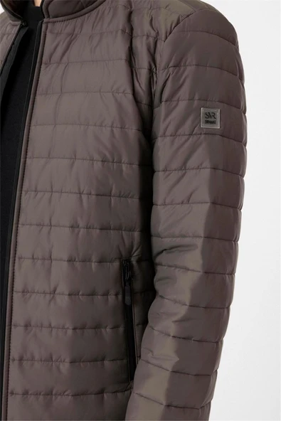 Haki Slim Kapitone Mont - Resim 6