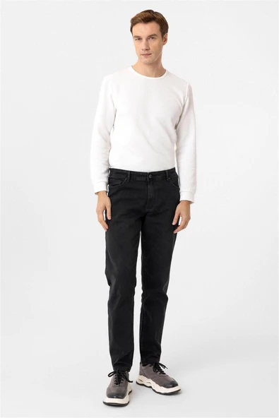 Siyah Regular Denim Pantolon - Resim 2