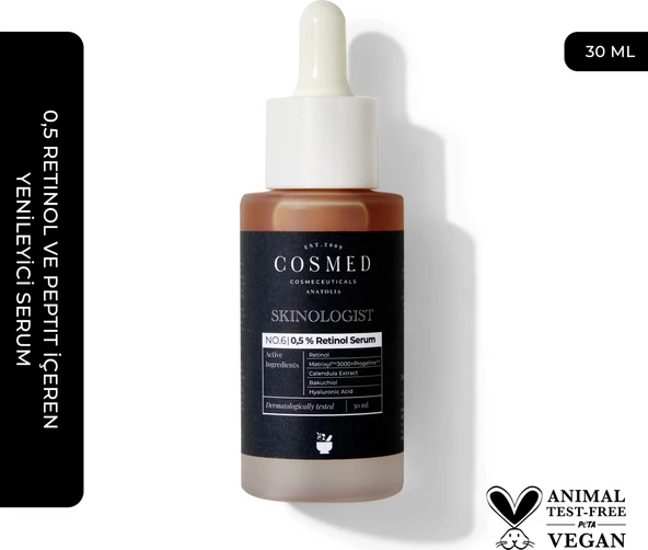 Cosmed Skinologist Retinol ve Peptit İçeren Serum 30 ml ürün görseli 1