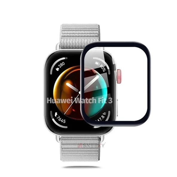 Sneezy Huawei Watch Fit 3 Ekran Koruyucu Polymer Temperli Nano 0.5 mm Watch Ekran Koruyucu ürün görseli 1