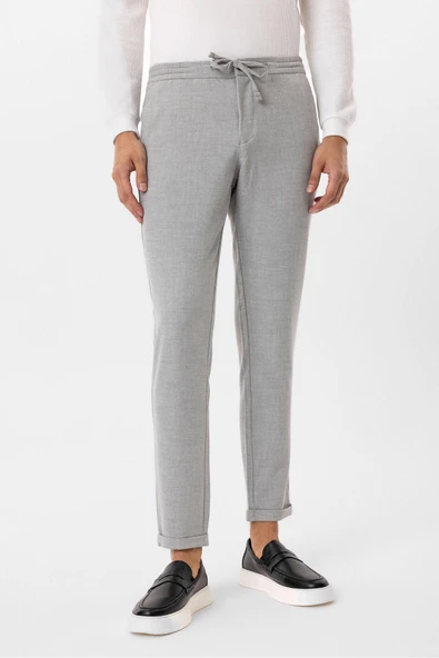 Slim Kalıp Armürlü Jogger Pantolon ürün görseli 1