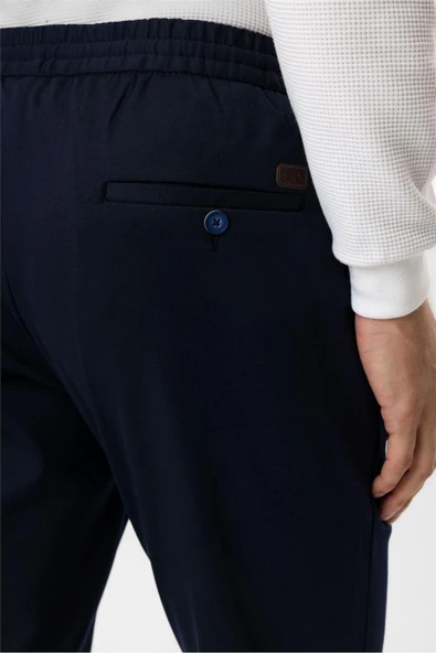 Lacivert Slim Fit Düz Pantolon - Resim 5