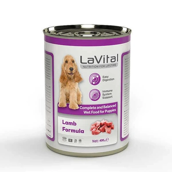 LaVital Kuzu Etli ve Balkabaklı Yaş Yavru Köpek Maması 395gr ürün görseli 1