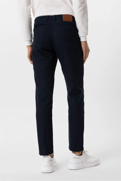 Siyah Regular Armürlü Kanvas Pantolon - Resim 6