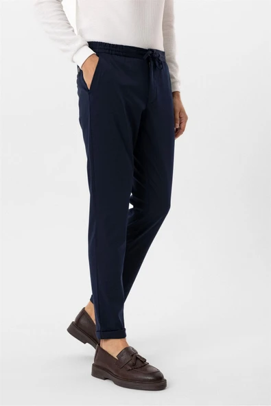 Lacivert Slim Fit Düz Pantolon - Resim 2